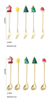 Metal Spoon and Fork Set Sustainable Flatware Modern and Cute Christmas for Home and Party Use for Restaurants Giveaways