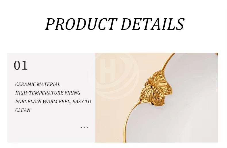 Nordic Tableware Ceramic Plate Advanced Sense Home Meal Plate Clay Steak and Salad Western Plate (7)