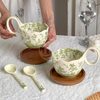 High Quality Ceramic Mug with Spoon Dinnerware Set Coffee Cup Saucer