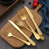 Luxury Gold Polish Stainless Steel Flatware Set-High Quality Knife Fork Spoons and Dessert Spoons for Home Use and Weddings