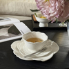 Wholesale Exquisite Rose Petals Ceramic Coffee and Tea Saucer Set Dinnerware for Home Use