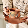 Hot Selling Elegant and Unique Hand-Painted Ceramic Dinnerware Set Coffee Cup and Saucer Suite