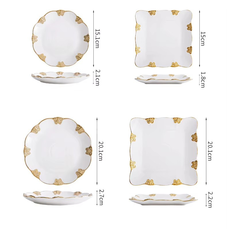 Nordic Tableware Ceramic Plate Advanced Sense Home Meal Plate Clay Steak and Salad Western Plate (10)