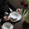 Wholesale Exquisite Rose Petals Ceramic Coffee and Tea Saucer Set Dinnerware for Home Use