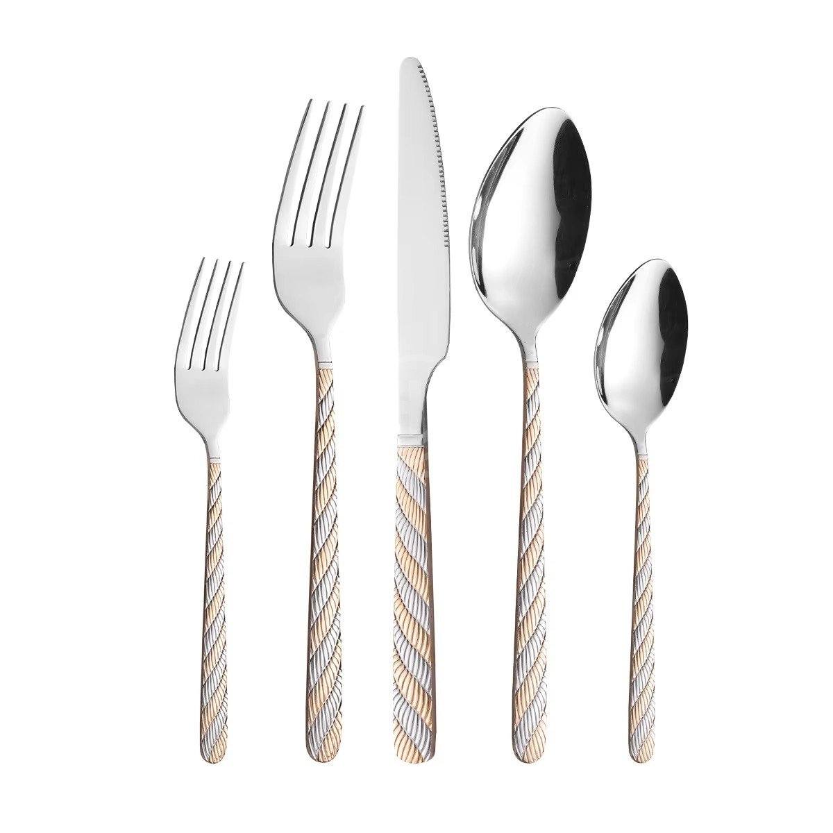 Premium Wholesale Stainless Steel Western Steak Knife Fork Spoon Dinnerware Set for Fine Dining