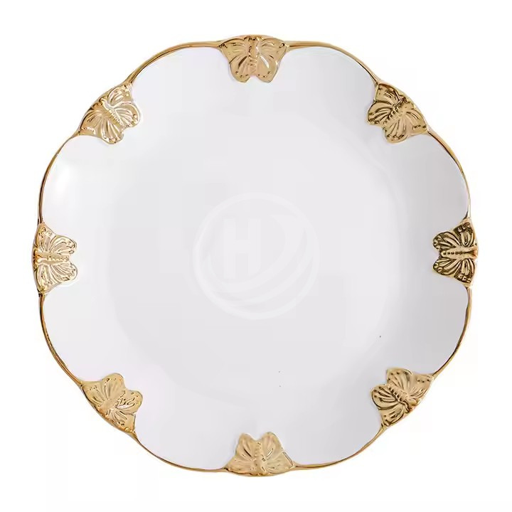 Nordic Tableware Ceramic Plate Advanced Sense Home Meal Plate Clay Steak and Salad Western Plate