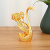 Gold Alloy Light Luxury Swan 6-pack Fruit Fork Cute Coffee Spoon Children's Dessert Tableware Modern Luxury Style Dinnerware