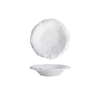 High-End White Ceramic Plate with Rock Pattern Elegant Design Deep Dinner Soup Plate for Home Hotel and Restaurant Tableware