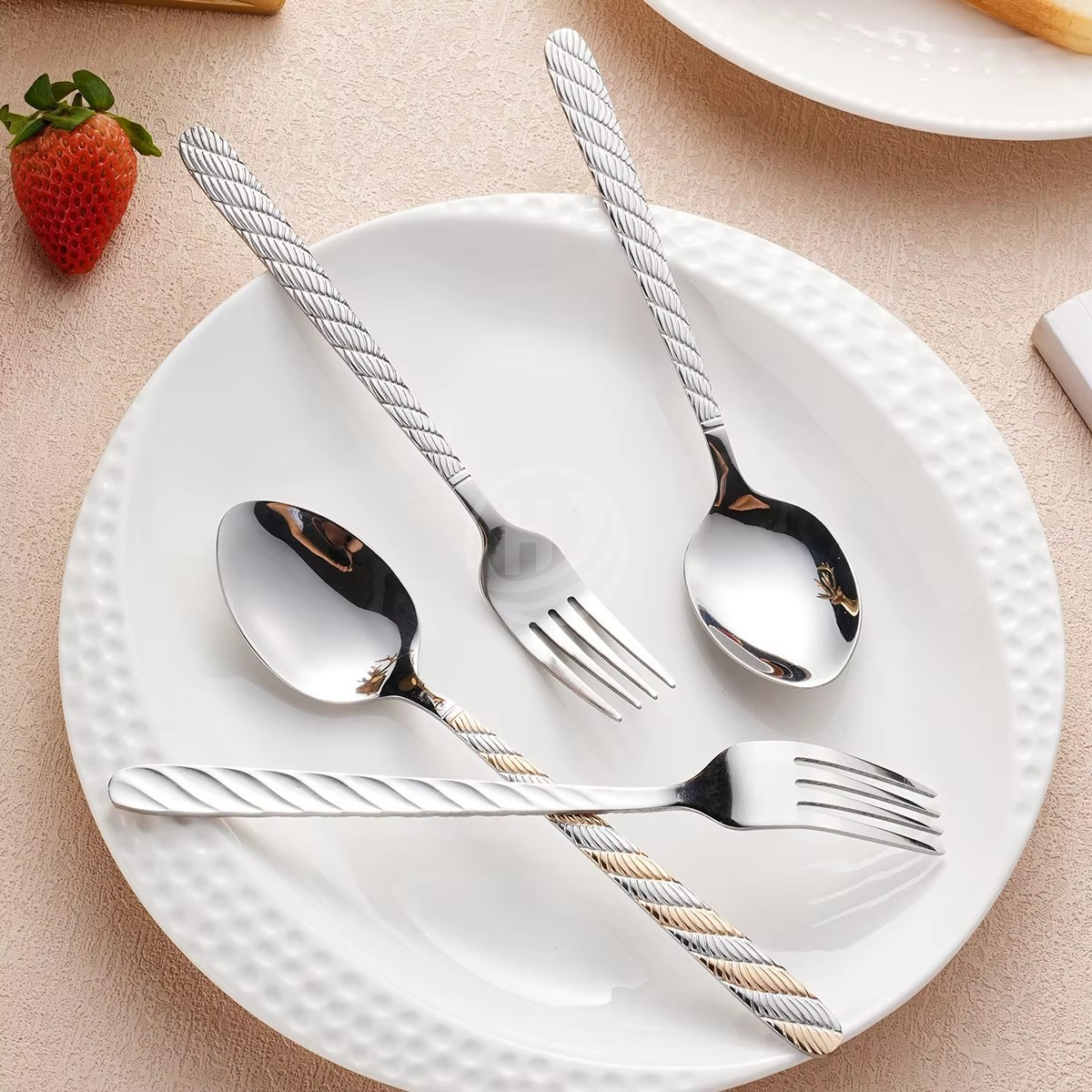 Premium Wholesale Stainless Steel Western Steak Knife Fork Spoon Dinnerware Set for Fine Dining